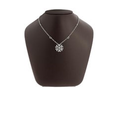 Charriol White Gold Round Diamond Snowflake Choker Necklace