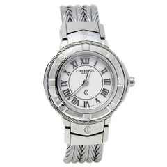 Used Charriol White Stainless Steel Celtic Quartz Women's Wristwatch 27 mm