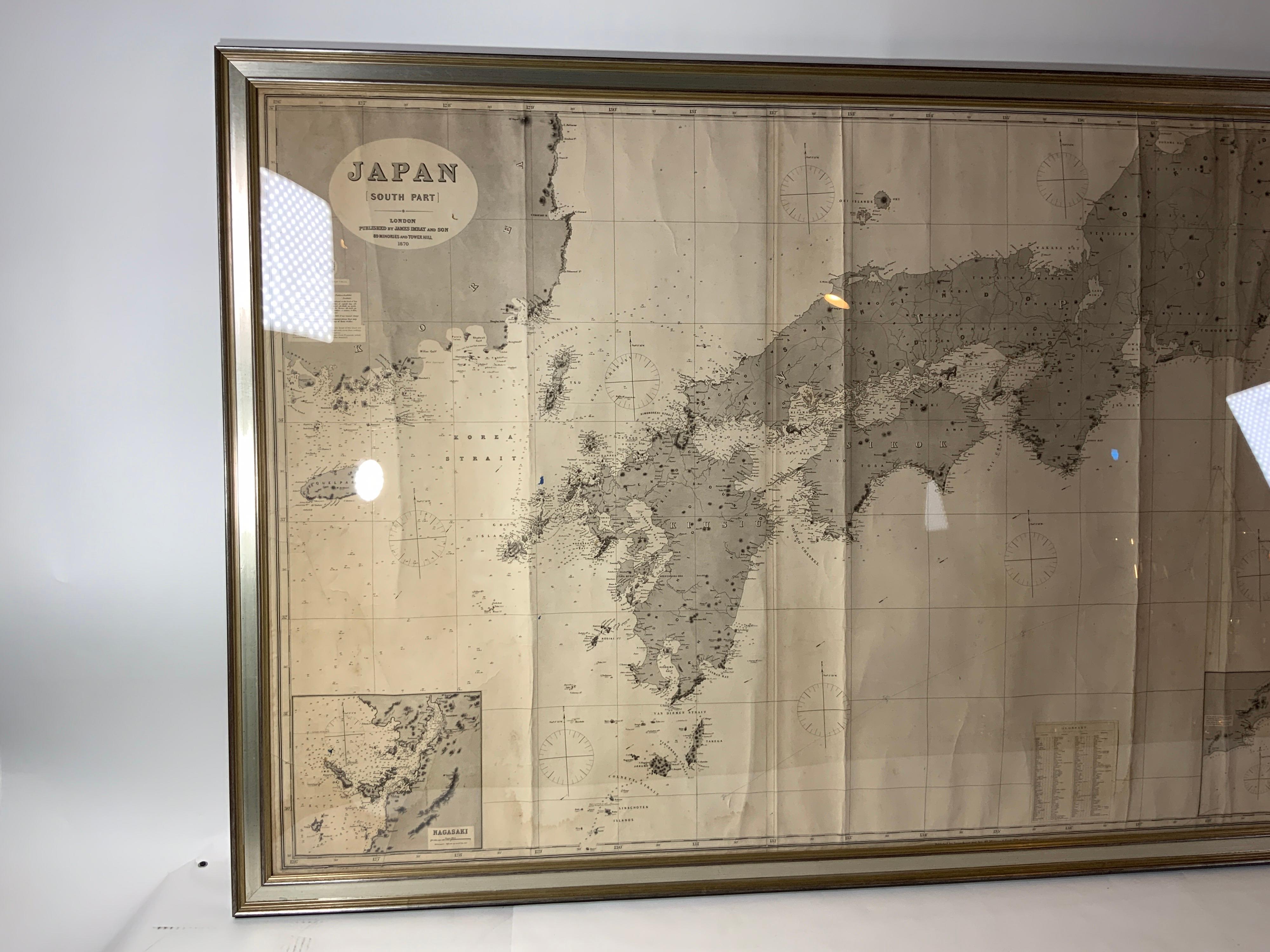 English Chart of Japan by James Imray and Son For Sale