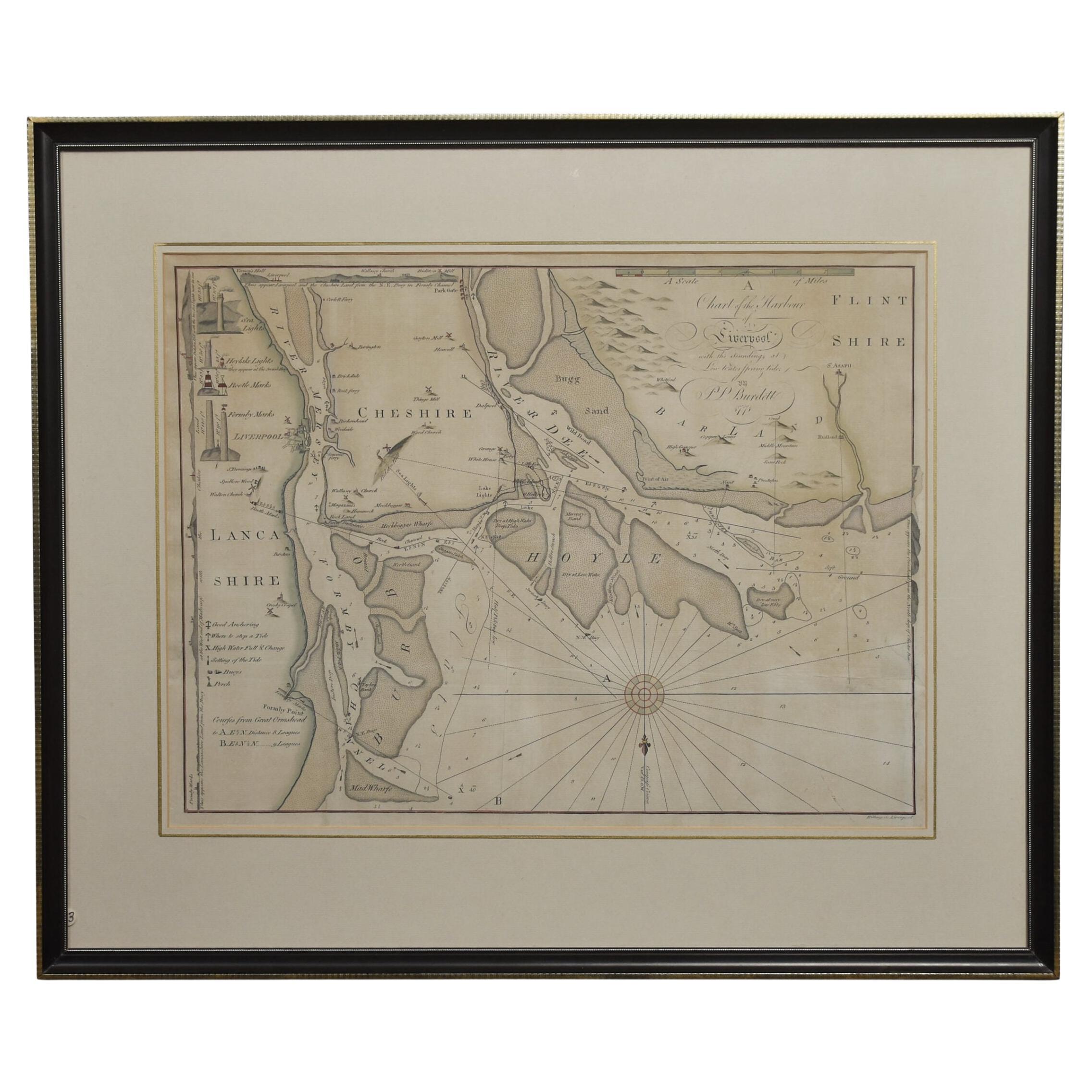 Chart of the Harbour of Liverpool For Sale