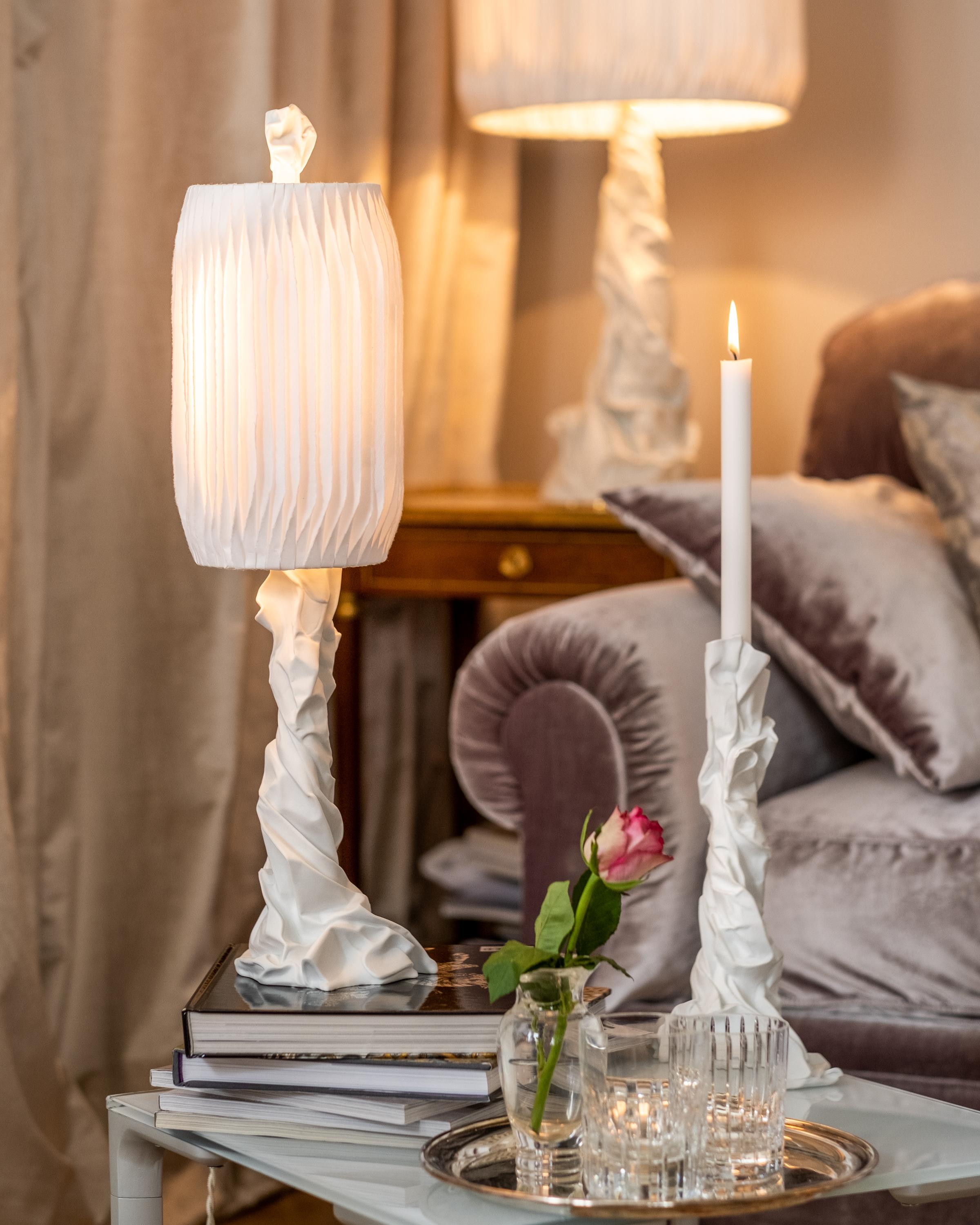 Modern Charta Alba Mini Table Lamp by Studio Palatin For Sale