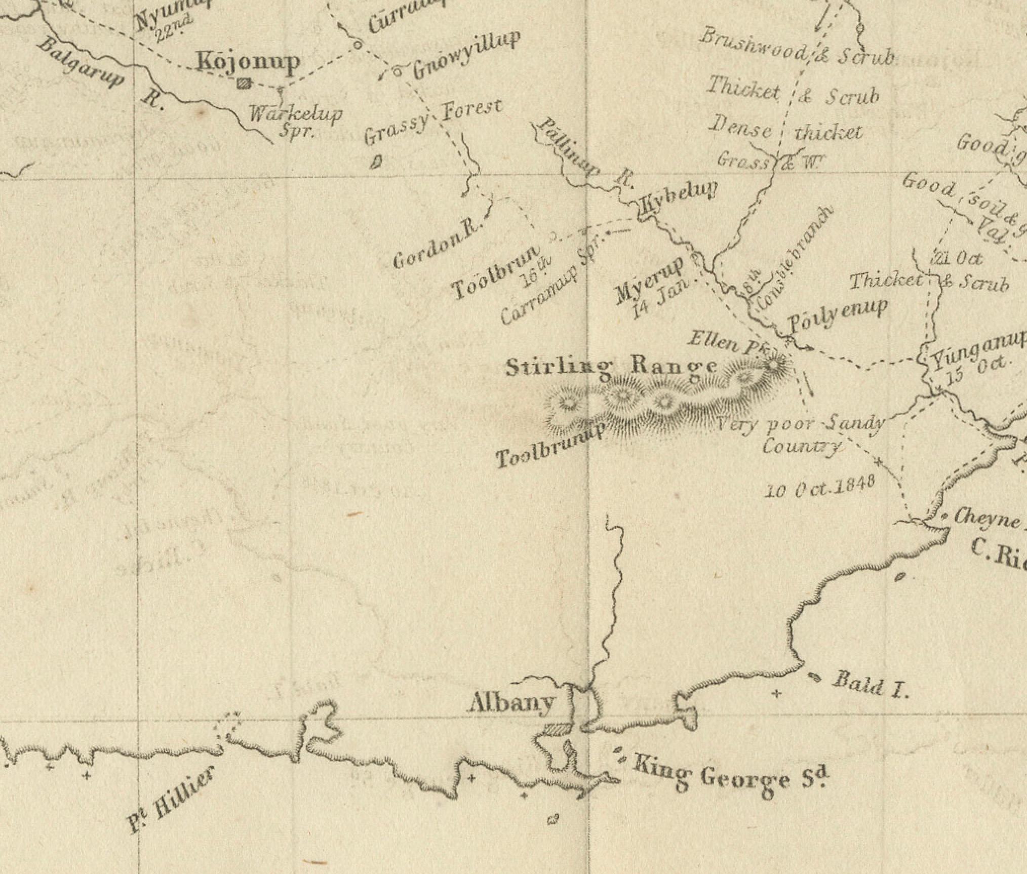 Paper Charting the West: Surveyor General Roe’s Western Australian Expedition , 1852 For Sale