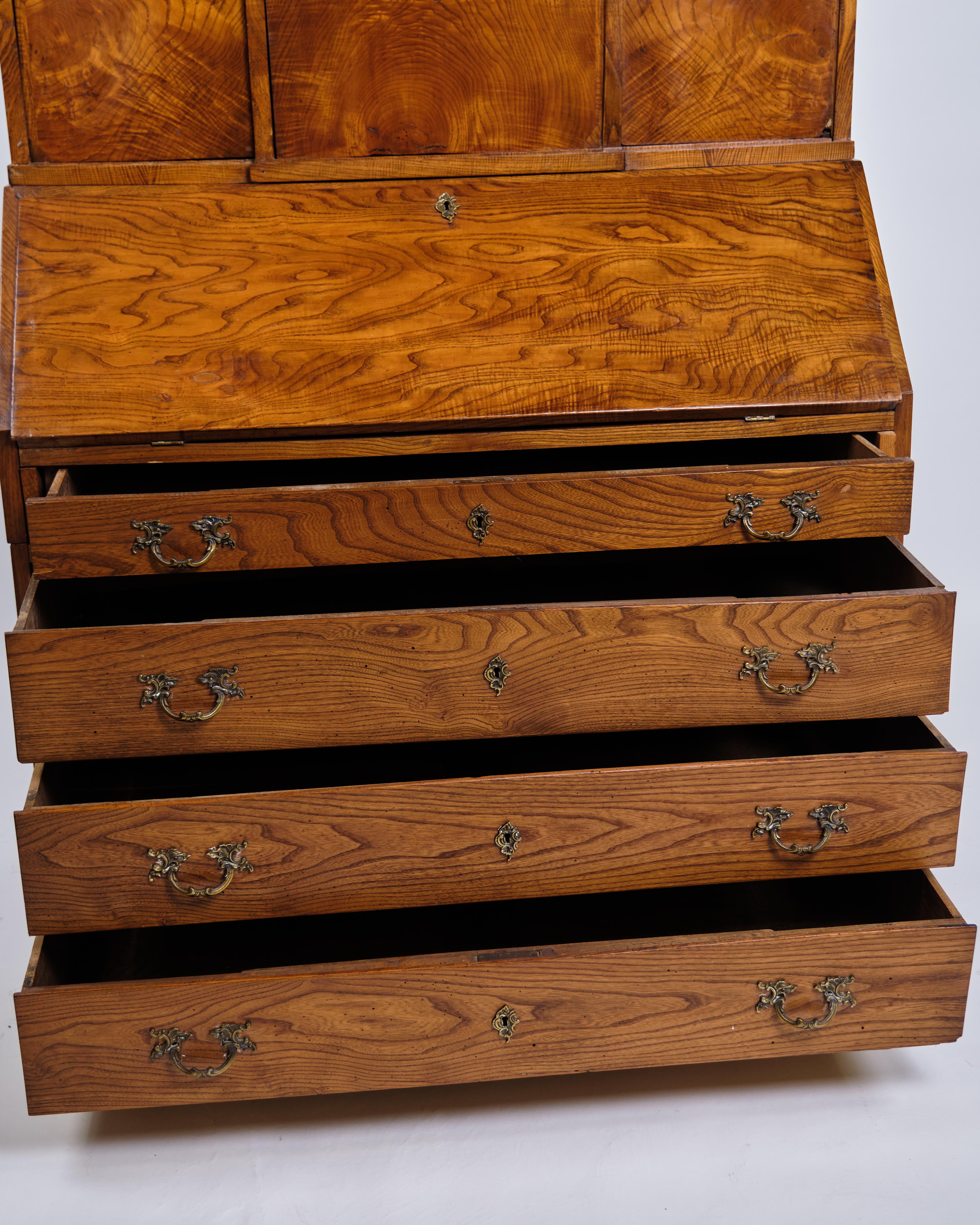 Metà XIX secolo Chartol in stile Louis Seize in Oak e ottone del 1840 in vendita