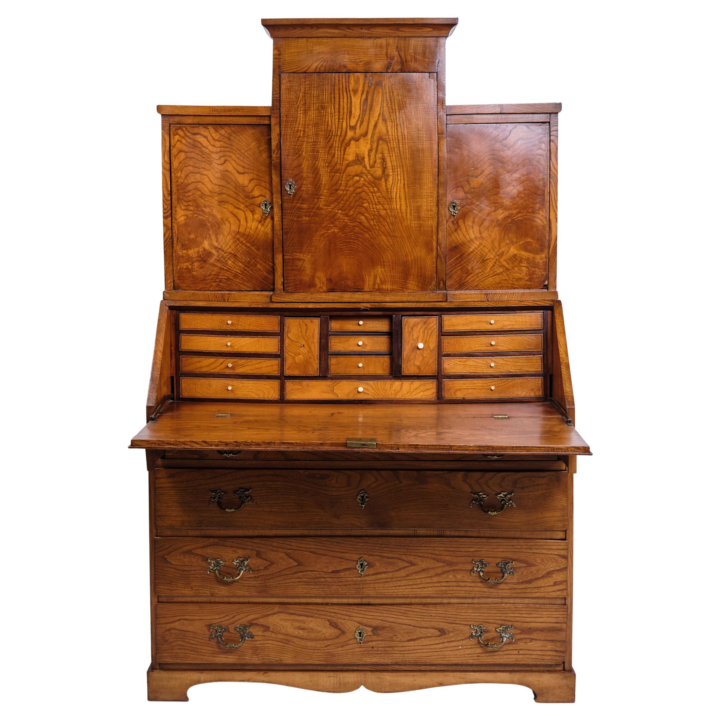 Chartol in stile Louis Seize in Oak e ottone del 1840 in vendita