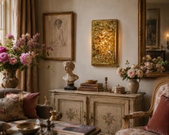 Chartres Brutalist Amber Glass Wall Light by Willem van Oyen for Raak Amsterdam