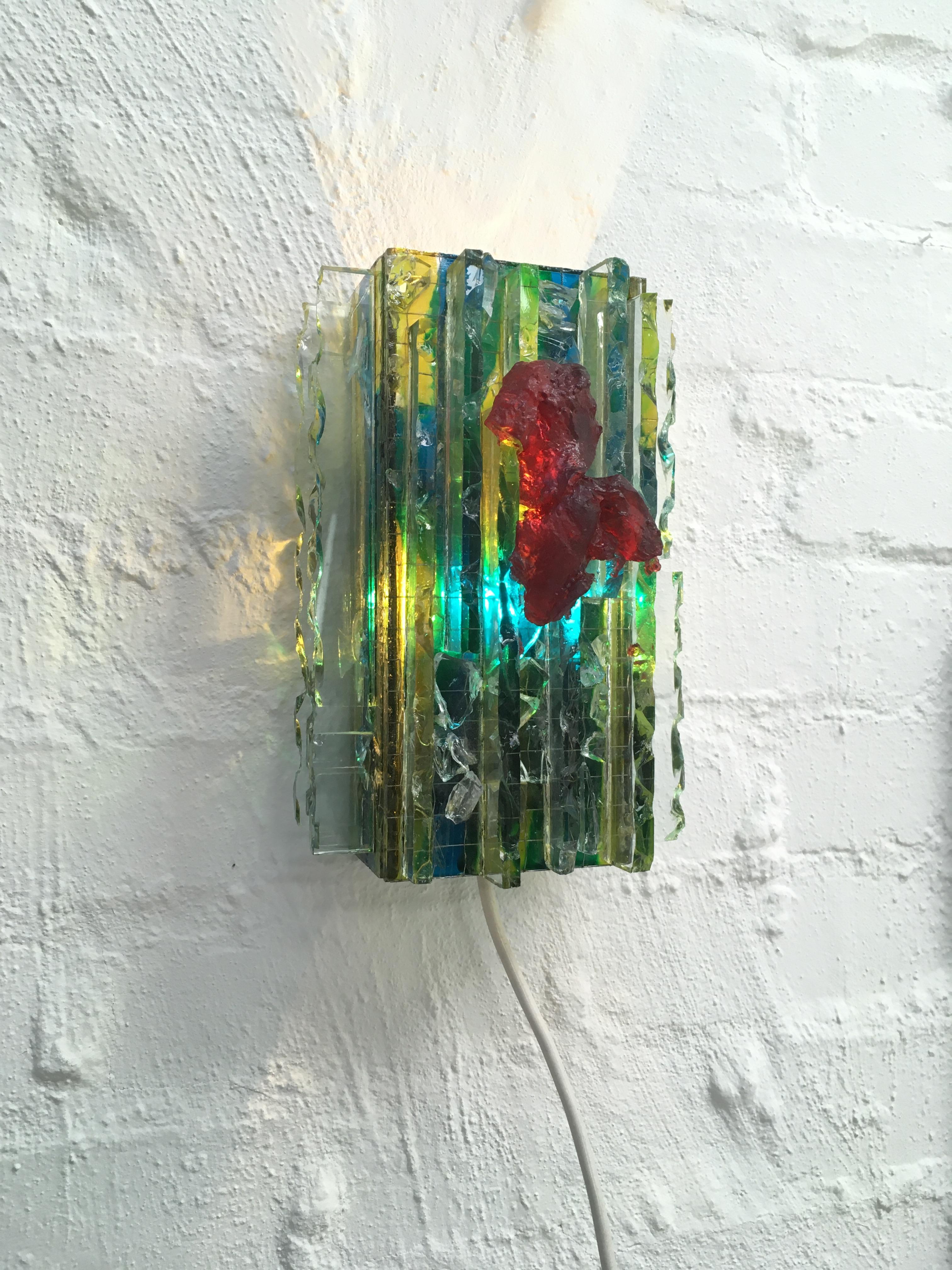 Appliqué Chartres Lamp or Sconce by Willem van Oyen for RAAK Amsterdam 1970s