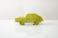 "Chartreuse Accord" Glazed Ceramic Car Sculpture