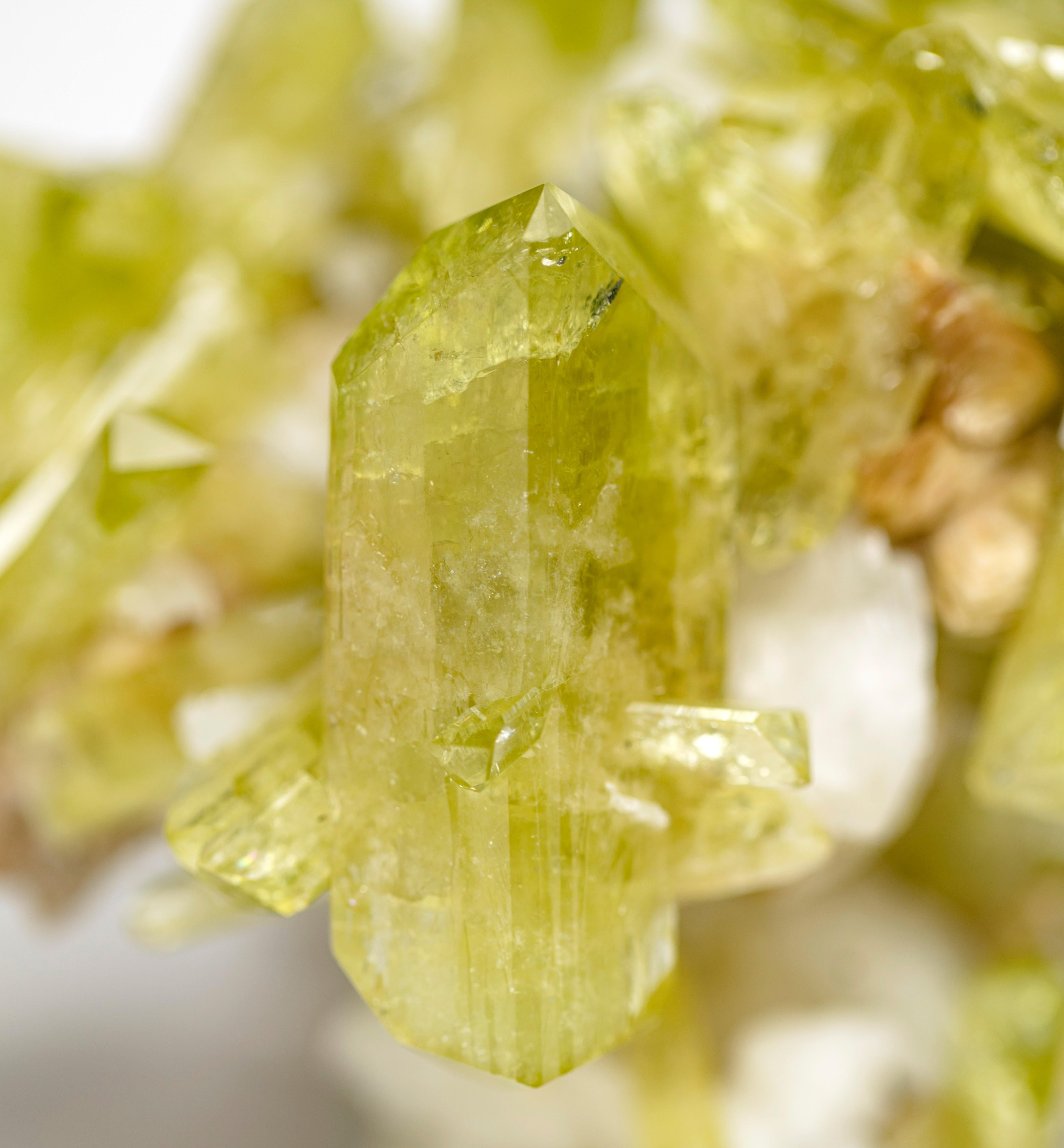 Chartreuse Brazilianite Mineral Specimen – Linópolis, Brazil In Good Condition For Sale In Edison, NJ