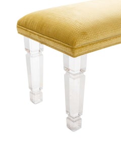 Chartreuse Covered Acrylic Bench