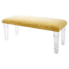 Chartreuse Covered Acrylic Bench