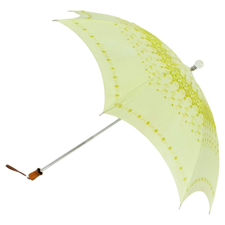 CHANEL Folding Umbrella with Case Black Gold Coco Mark Umbrella Parasol