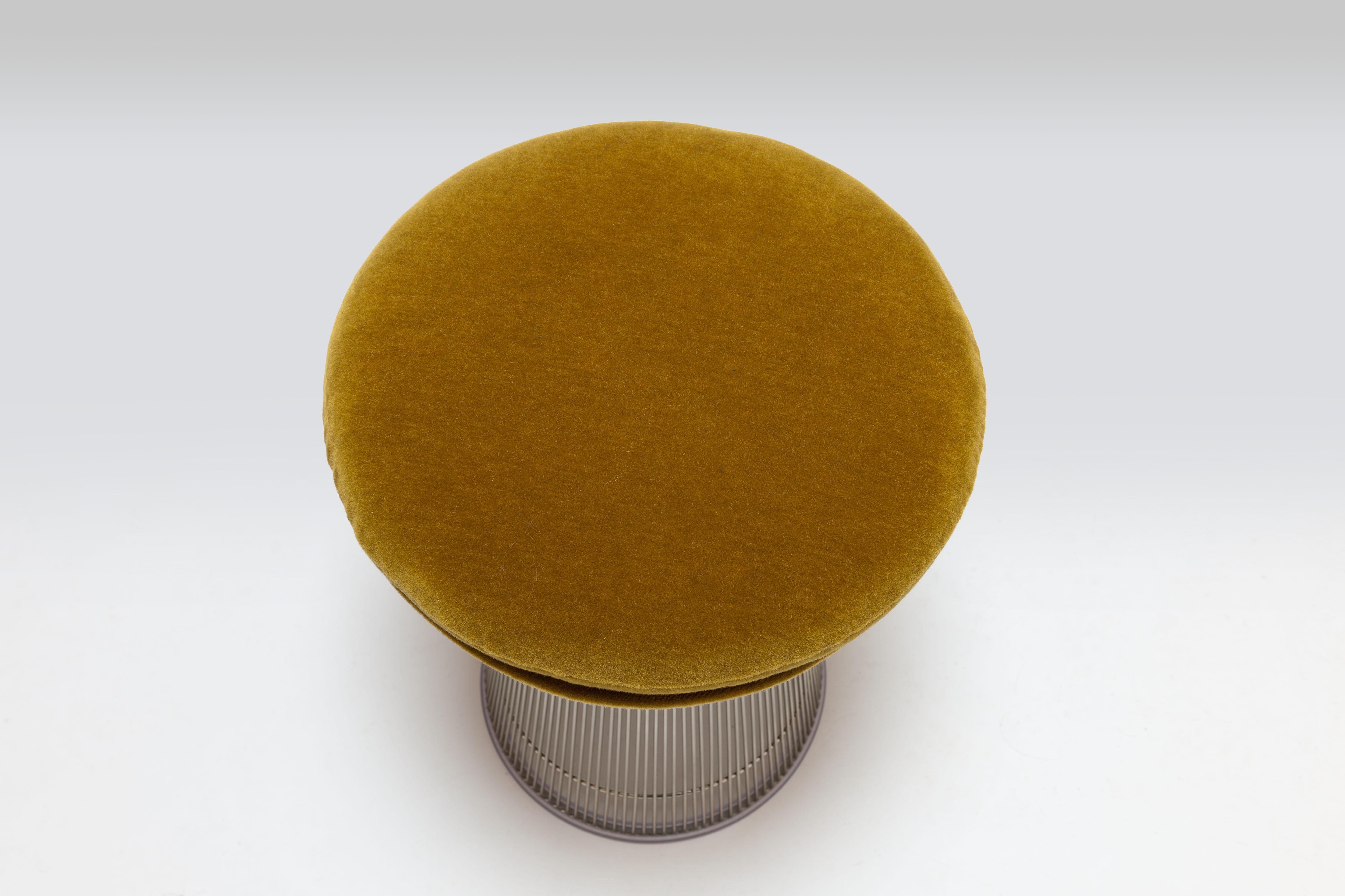 American Chartreuse Green Warren Platner Stool by Knoll For Sale