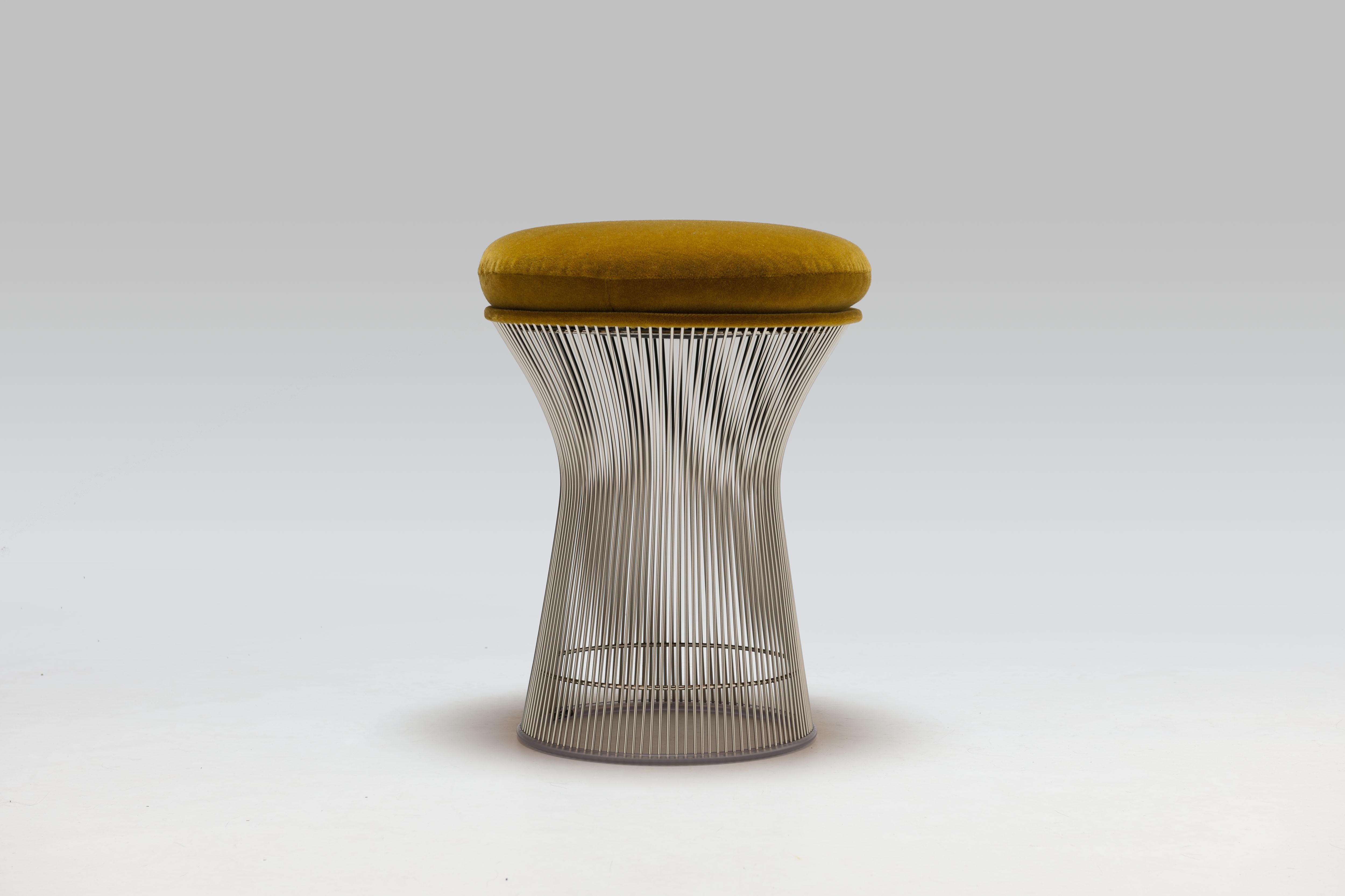 Chartreuse Green Warren Platner Stool by Knoll 2