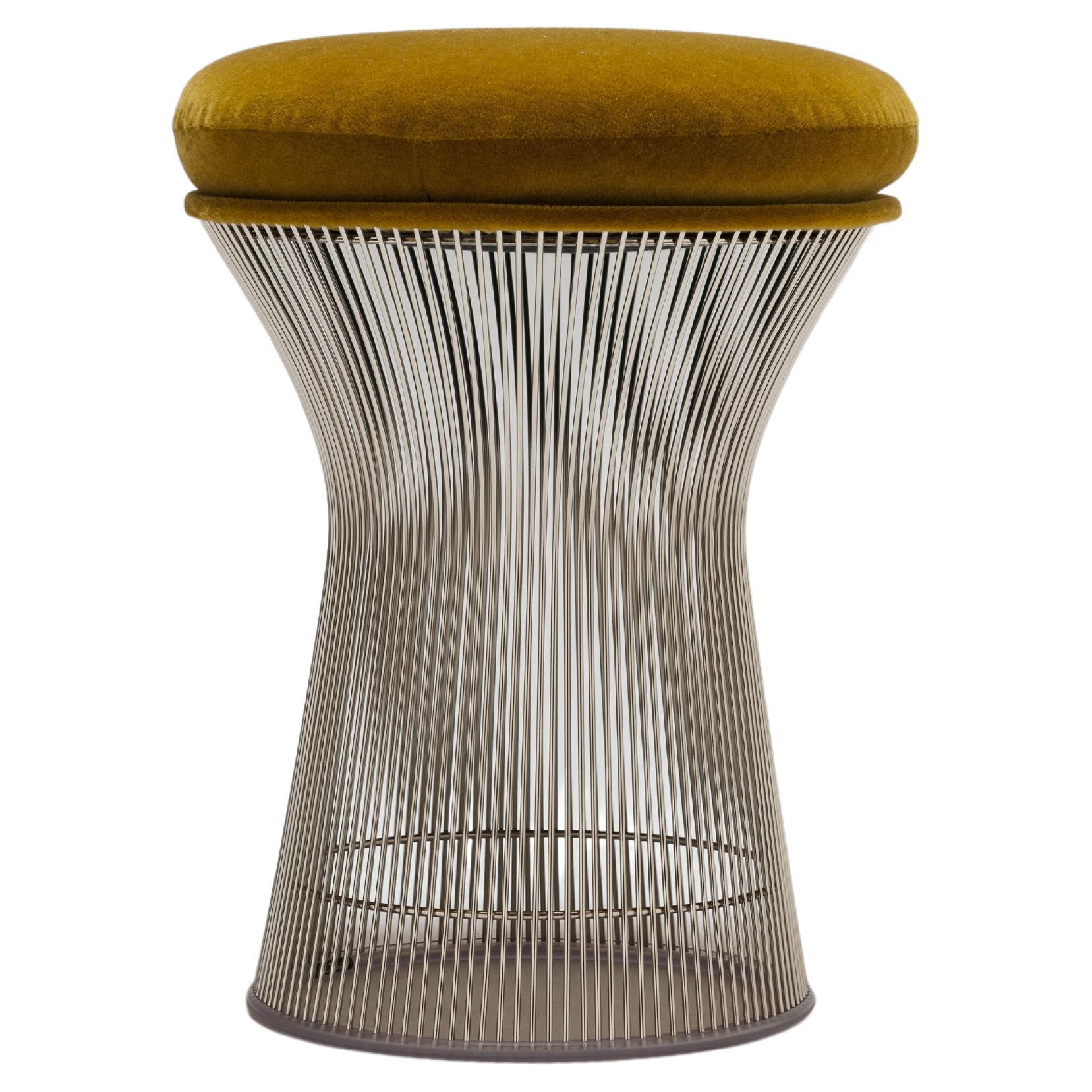 Chartreuse Green Warren Platner Stool by Knoll For Sale