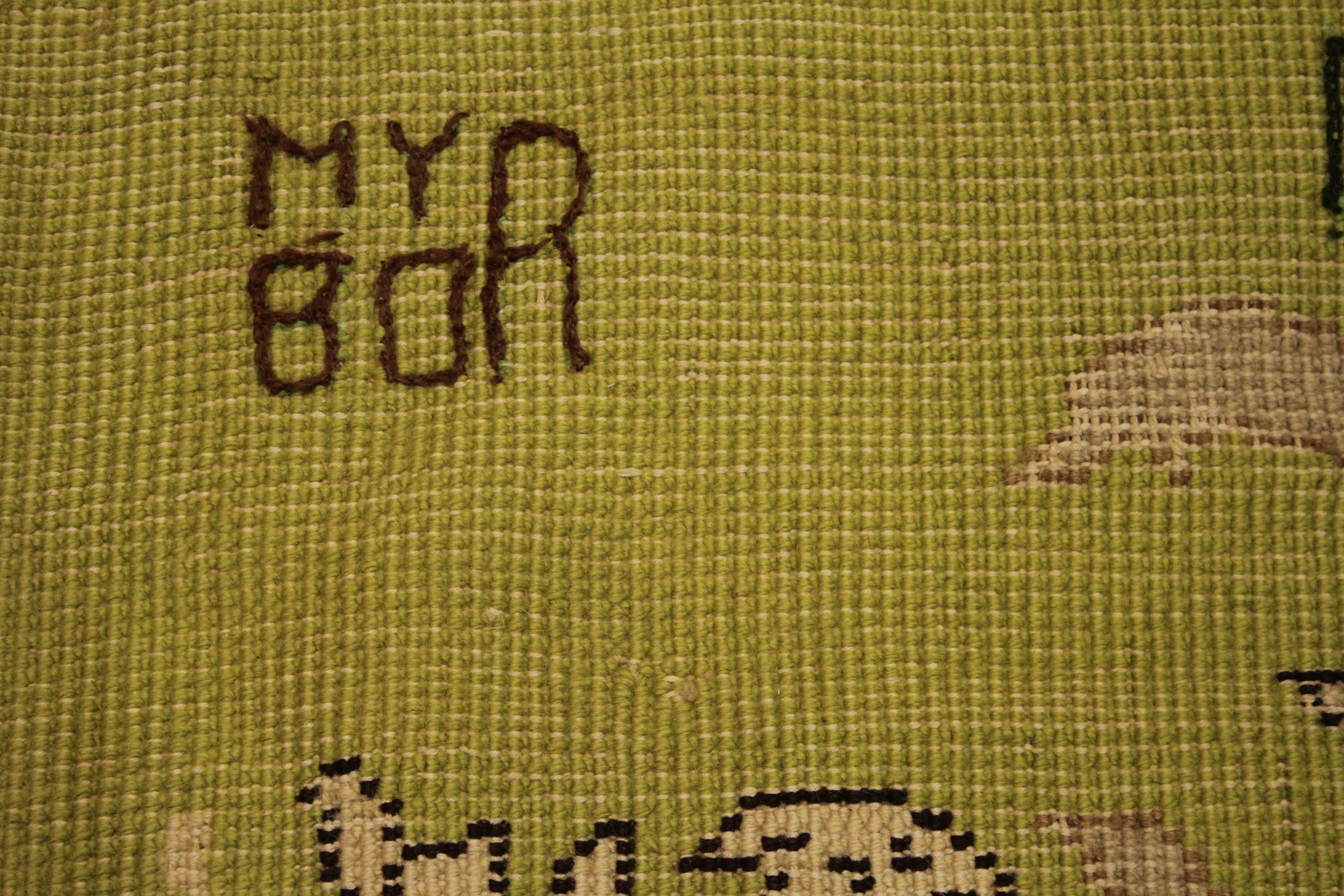 Chartreusegrundiger 'Cavalcade' Teppich in Übergröße von Jean Lurçat für Maison Myrbor   (Art déco) im Angebot