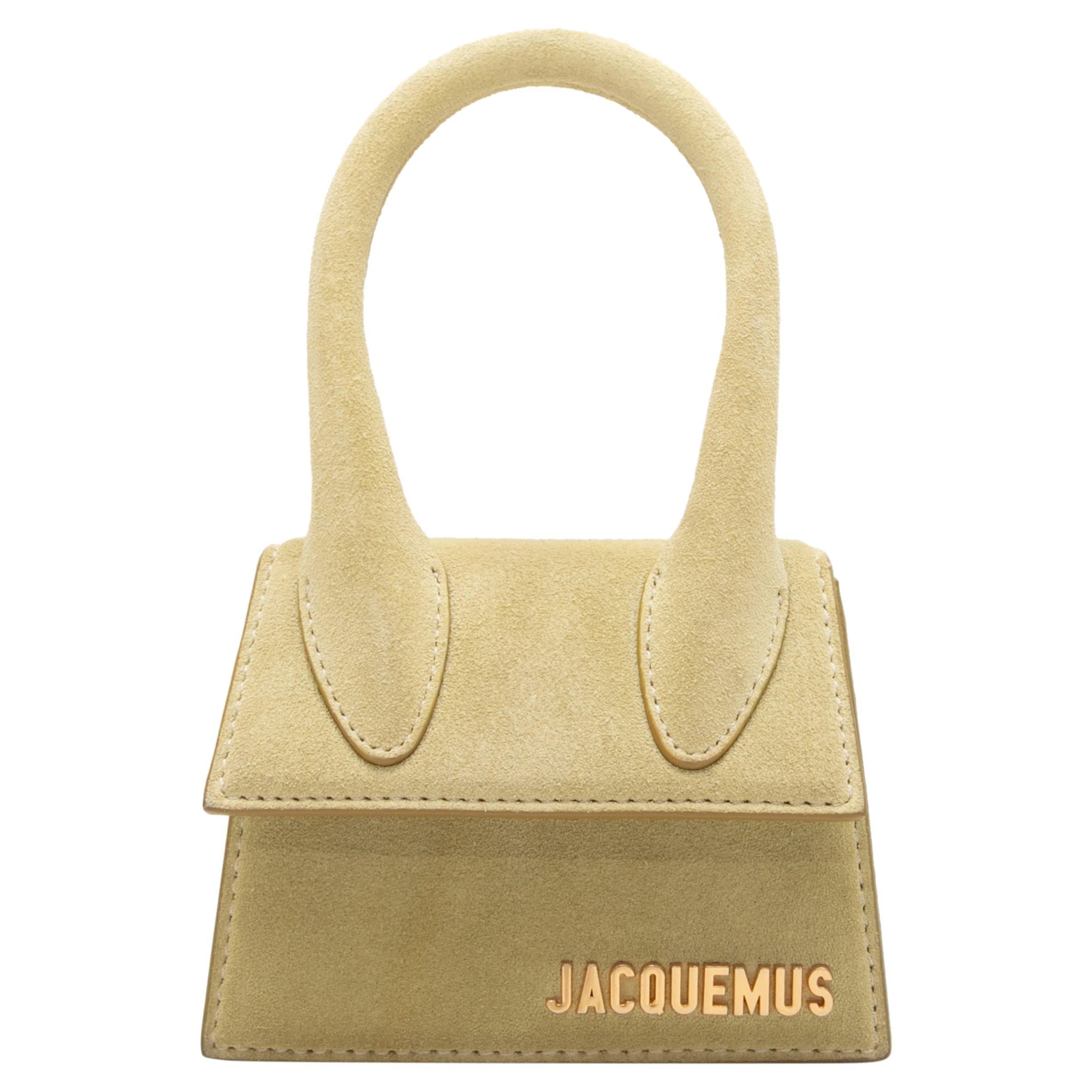 Chartreuse Jacquemus Suede Mini Crossbody Bag For Sale