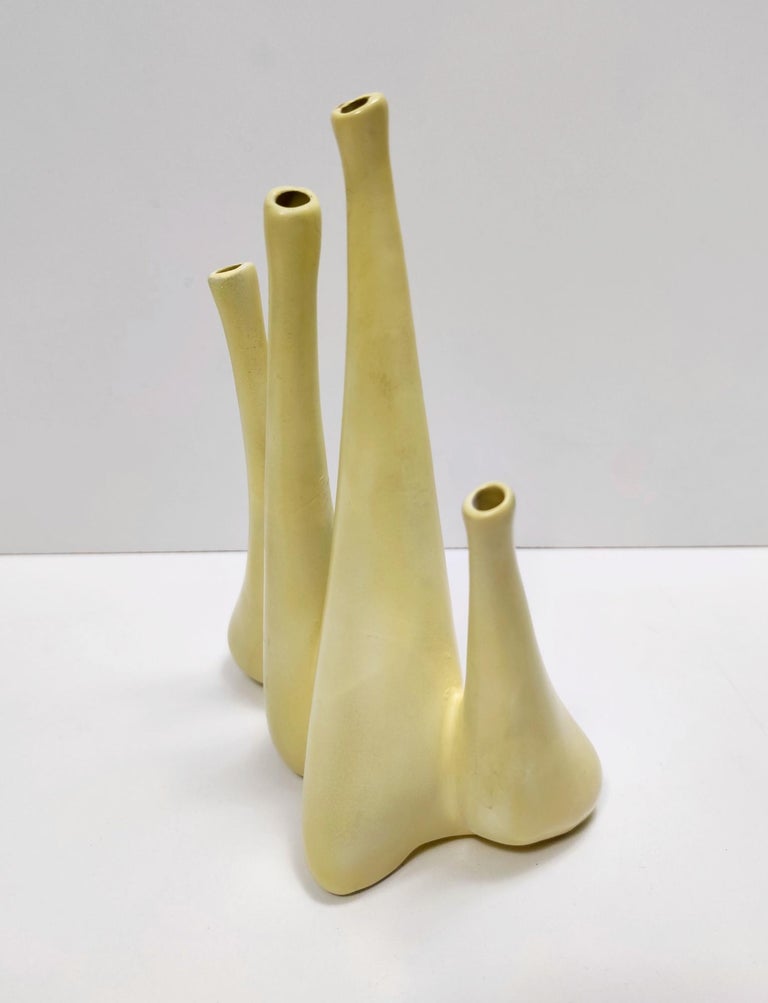 Yellow Polished Ceramic Vase 