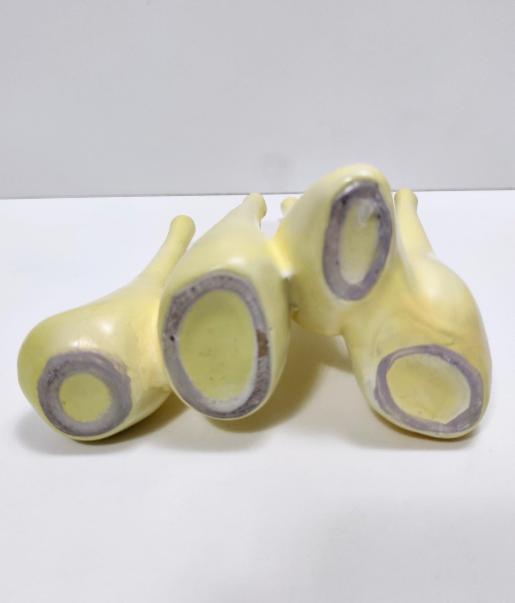 Yellow Polished Ceramic Vase 