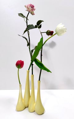 Yellow Polished Ceramic Vase "Polivasetto" by Antonia Campi for Laveno