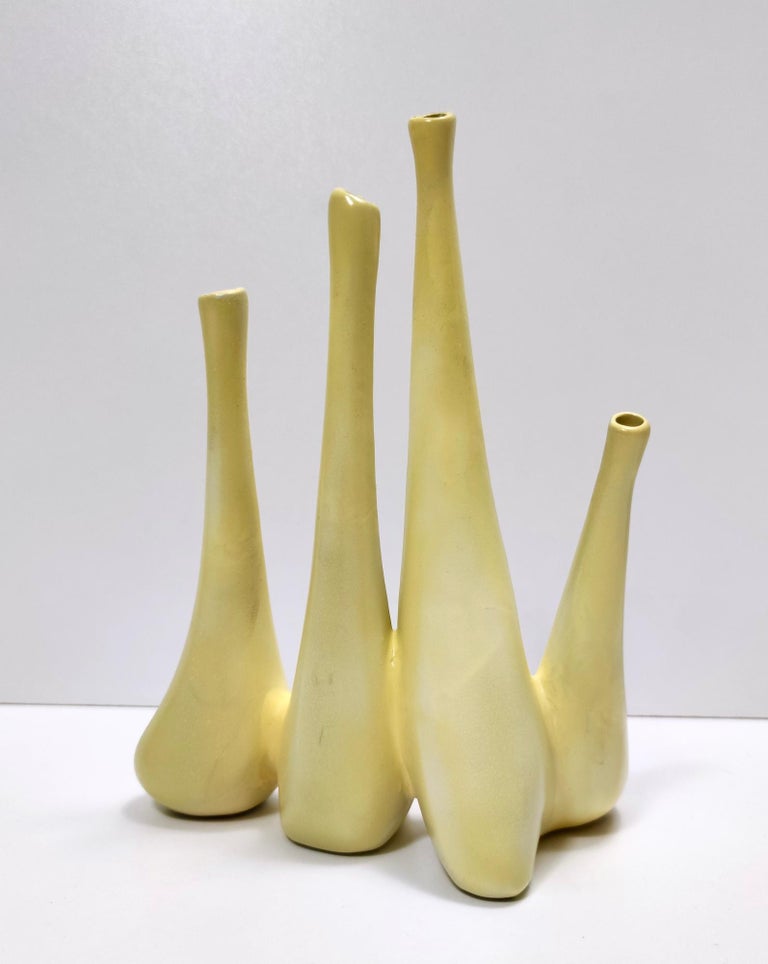 Yellow Polished Ceramic Vase 