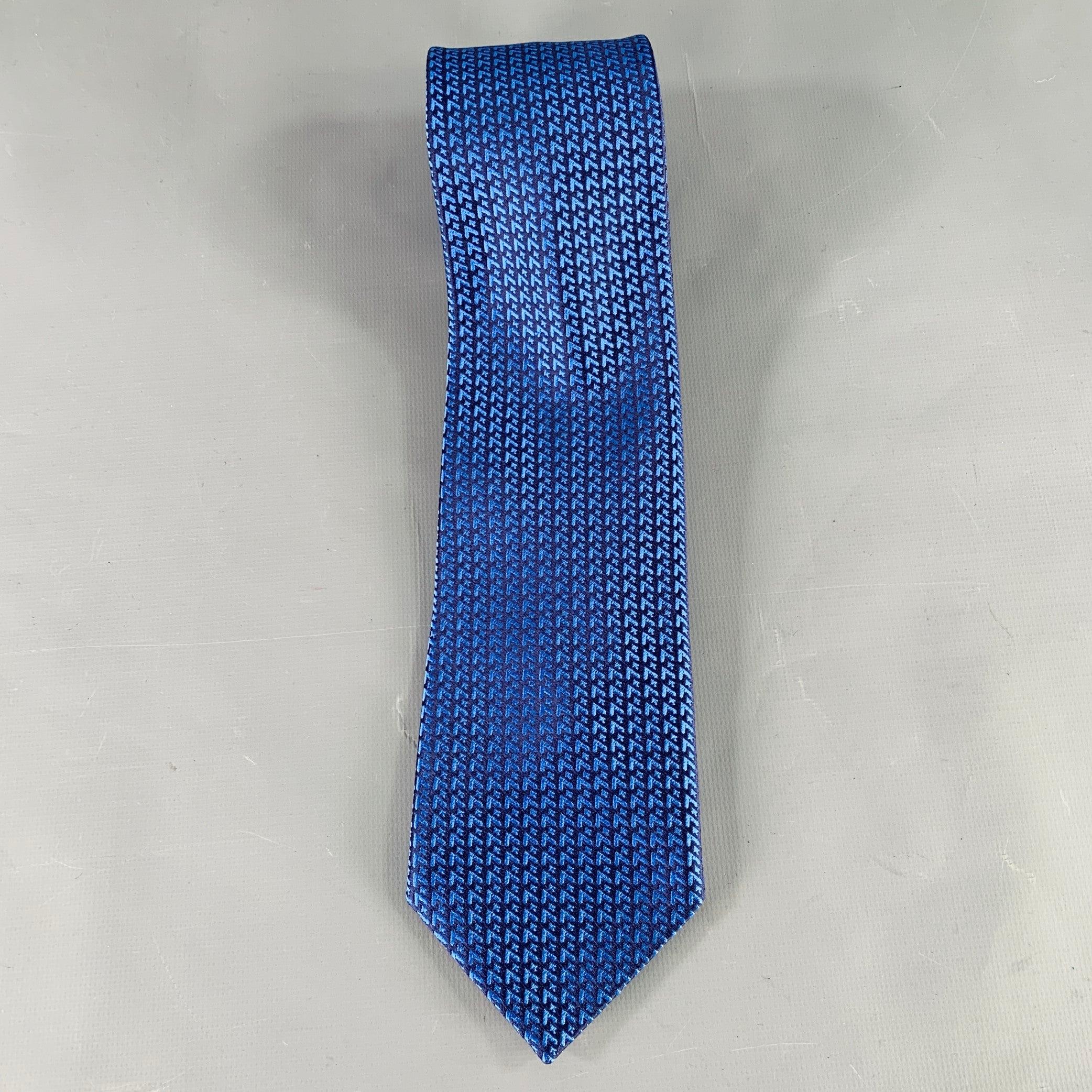 CHARVET Marineblaue Seidenkrawatte (Blau)