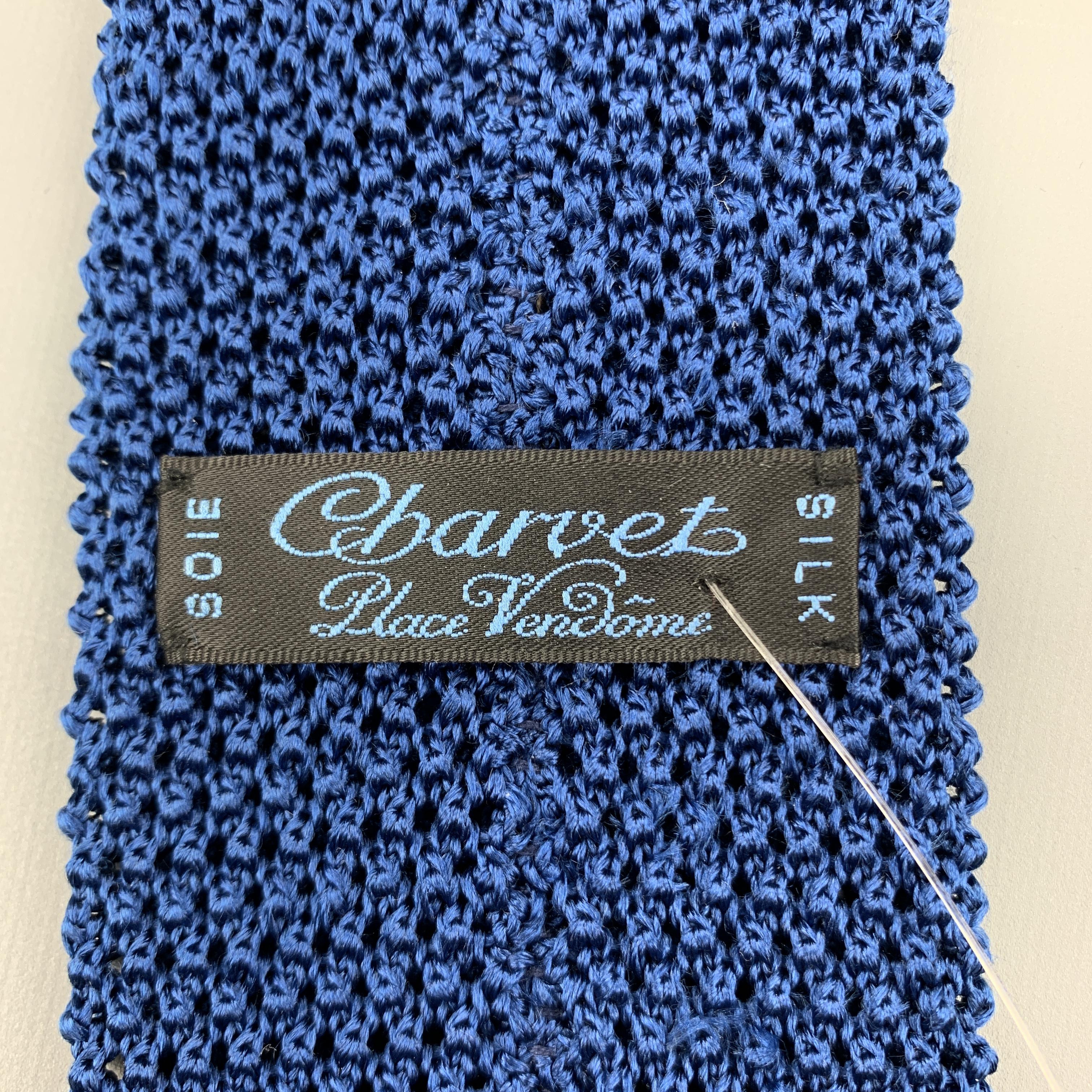 Men's CHARVET Blue Silk Textured Knit Tie