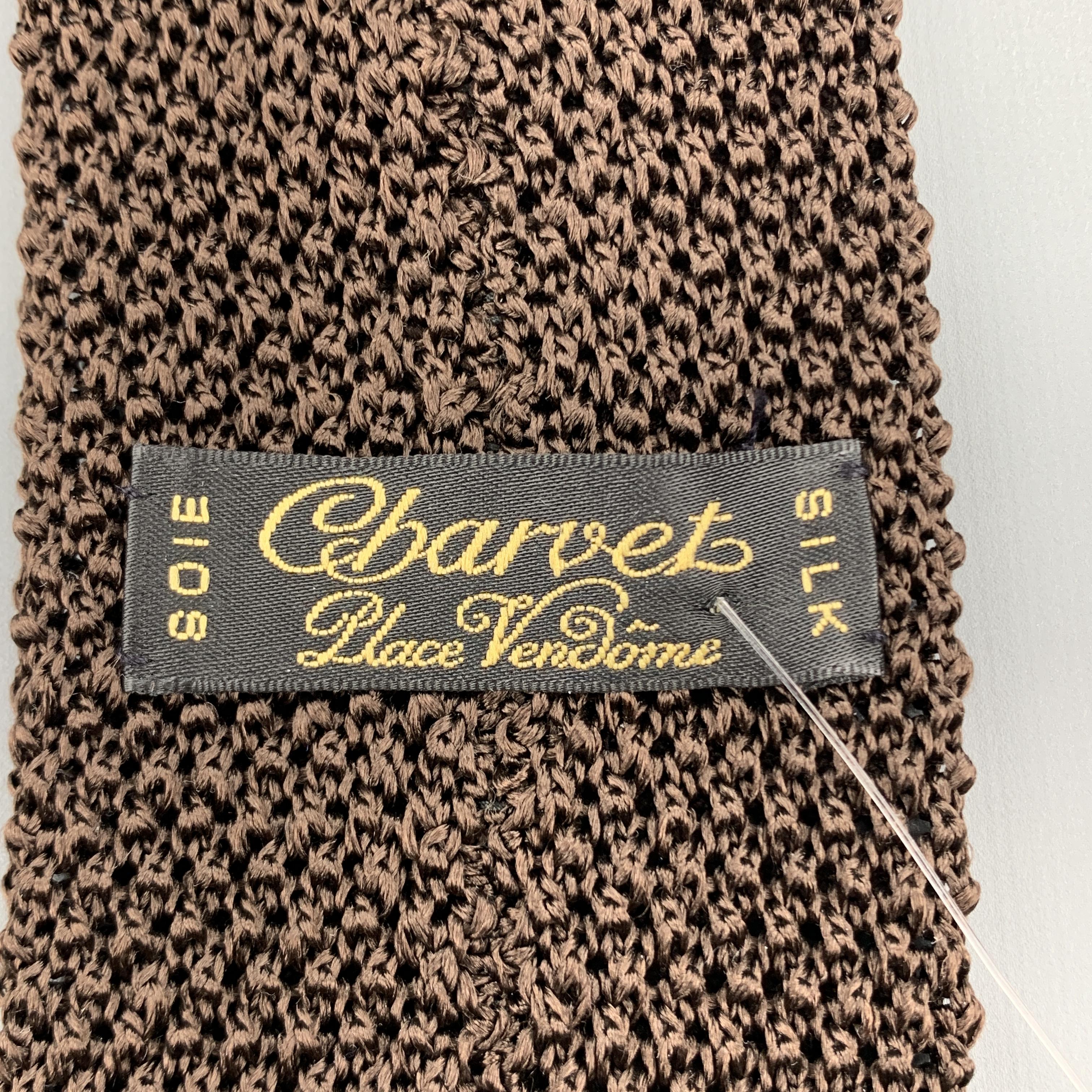 knitted brown tie