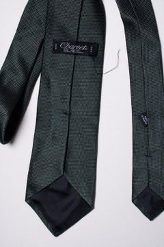 Charvet, green silk tie