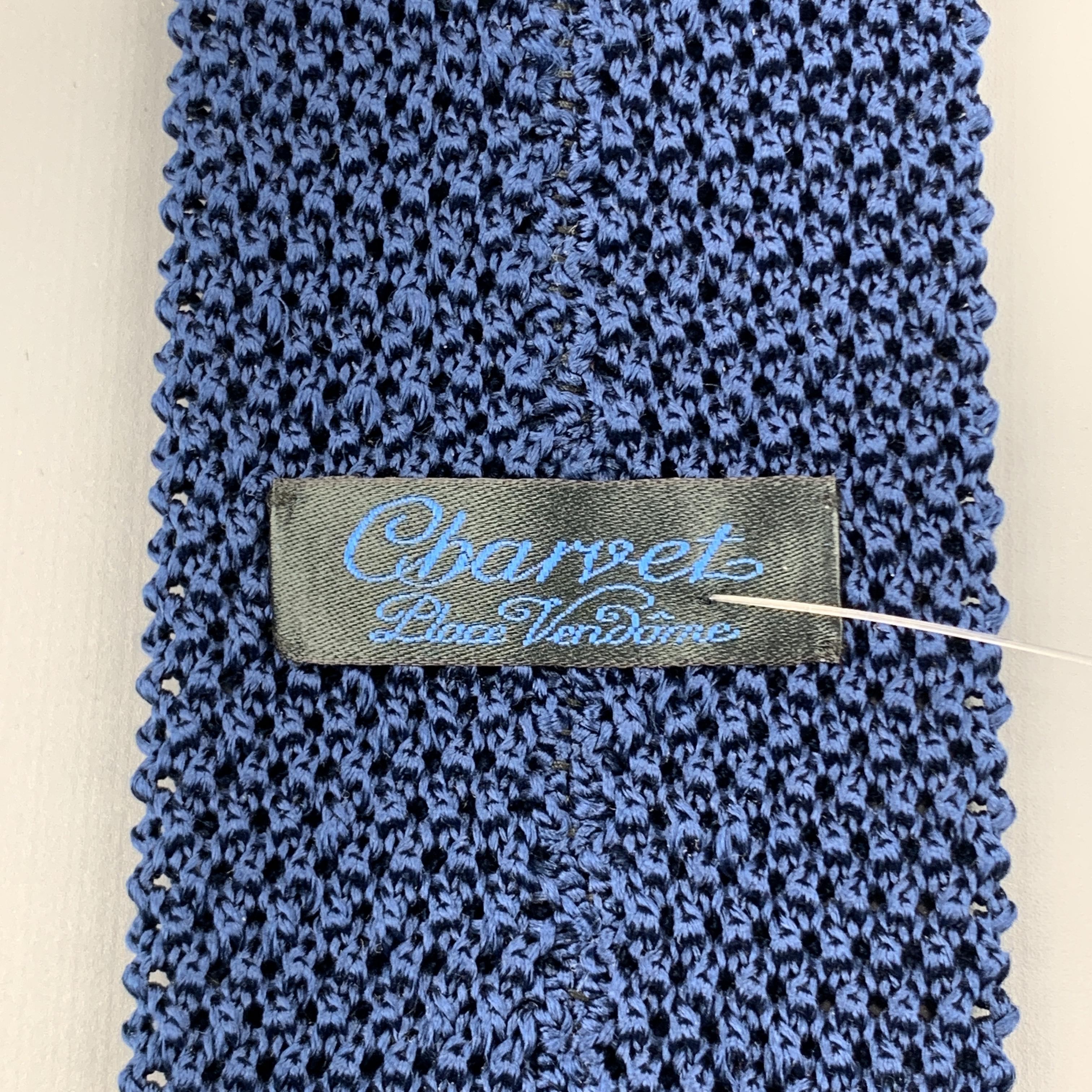 Men's CHARVET Navy Silk Textured Knit Tie