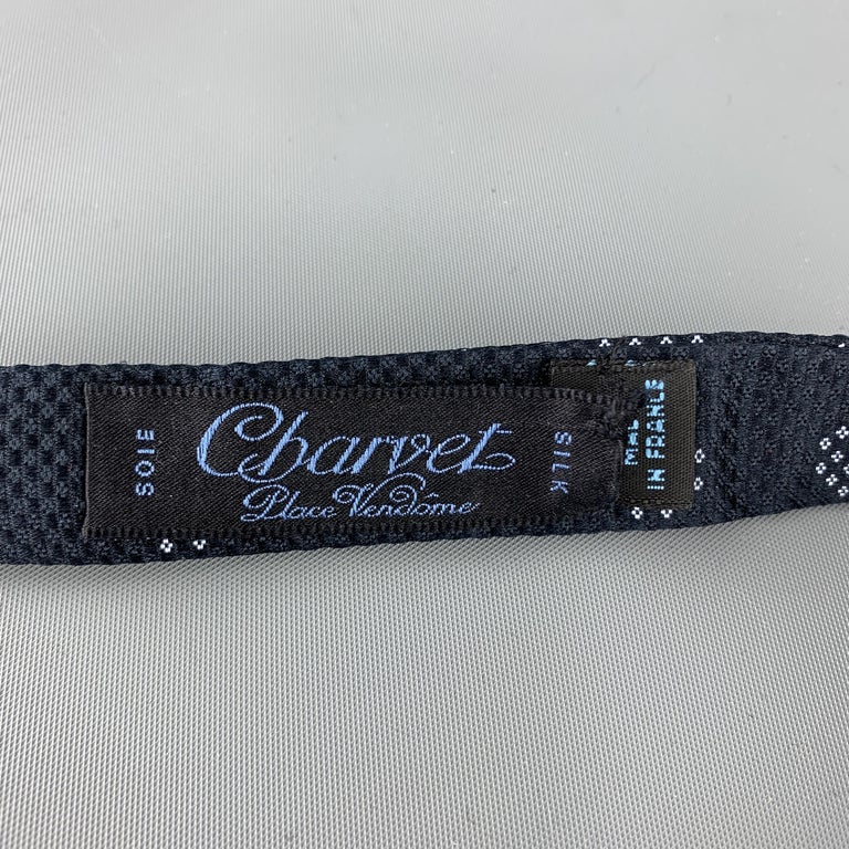 CHARVET Navy Spots Print Silk Bow Tie at 1stDibs | charvet bow tie