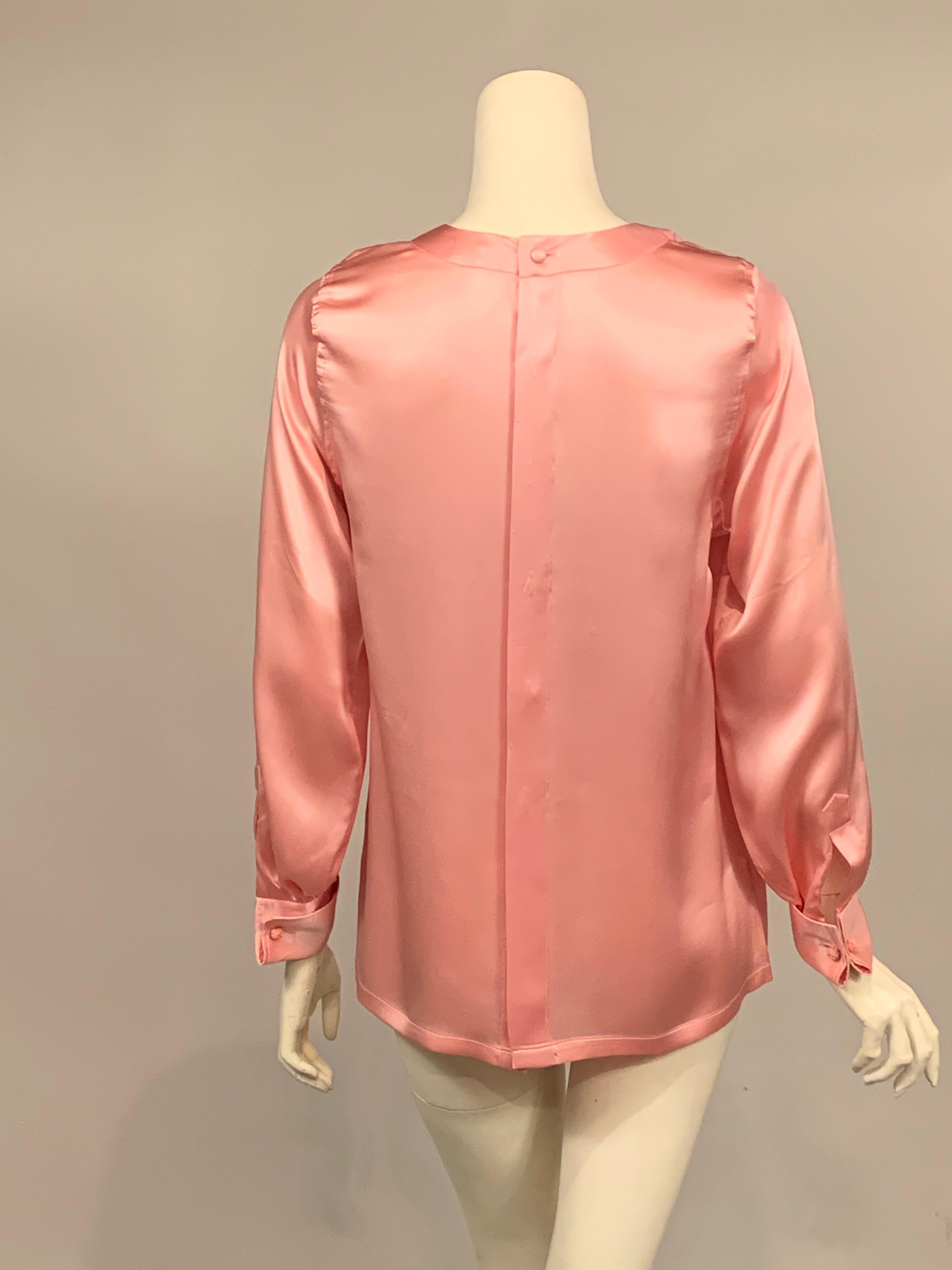 pink satin blouse