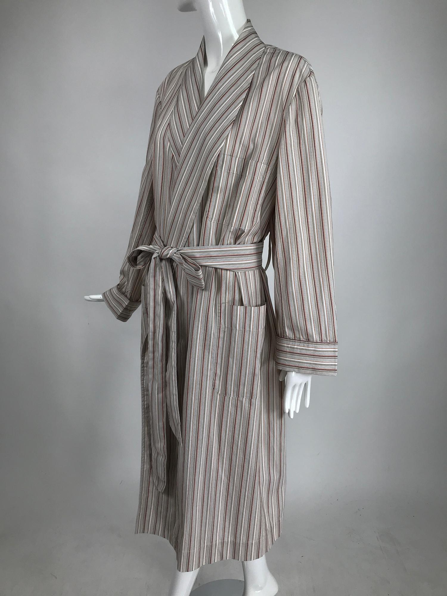 Charvet Paris Striped Cotton Robe 1