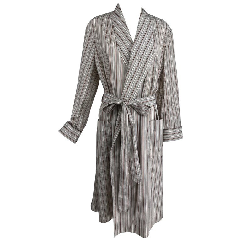 Charvet Paris Striped Cotton Robe at 1stDibs