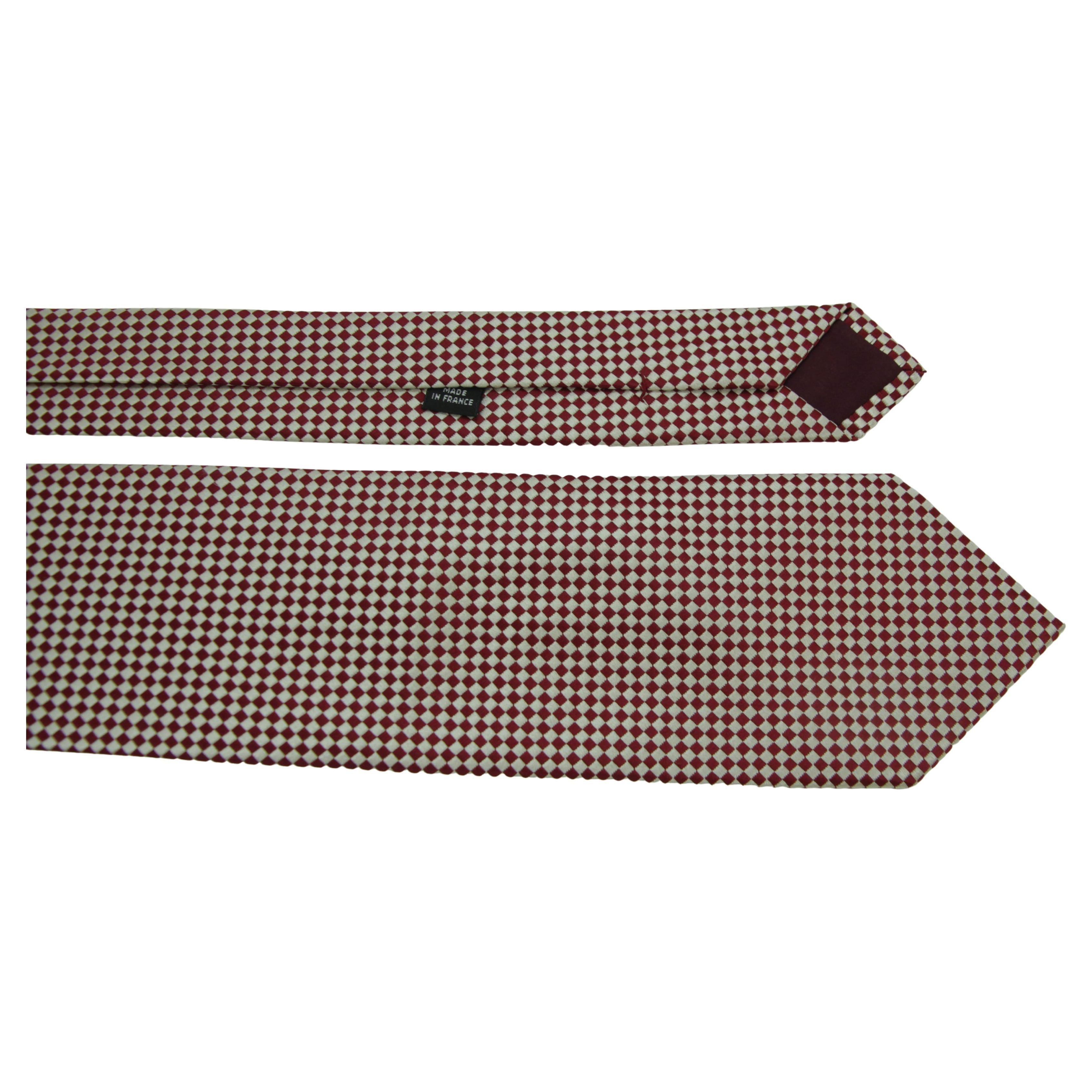 Men's CHARVET Place Vendome Paris Red Silk Neck Tie France For Sale