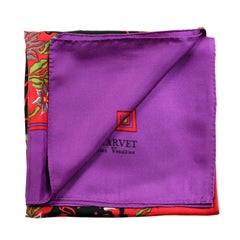 Charvet Place Vendome Purple Silk Scarf