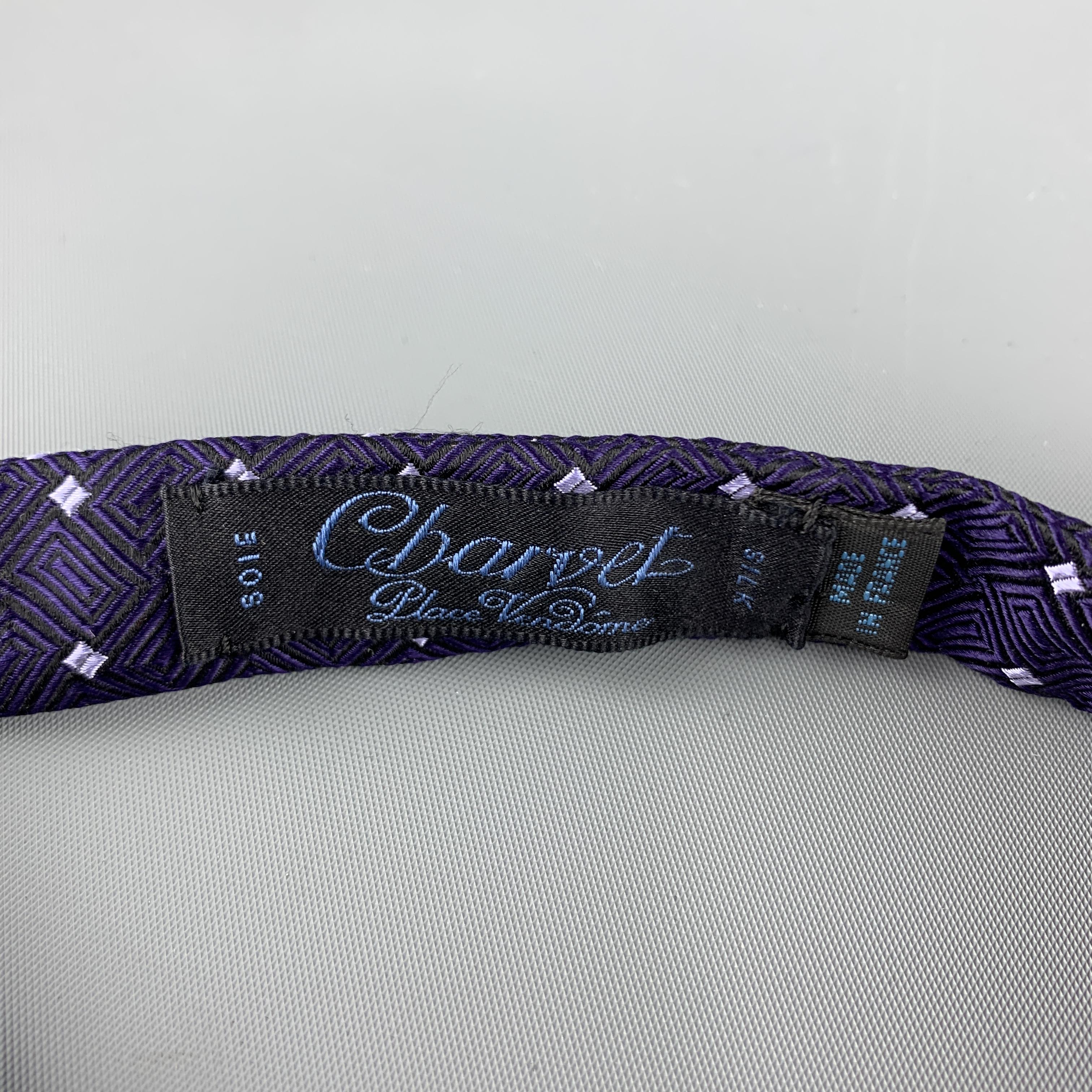 Men's CHARVET Purple Geometric Print Silk Bow Tie
