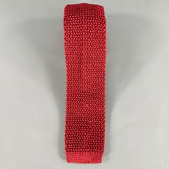 CHARVET Red Silk Knit Tie