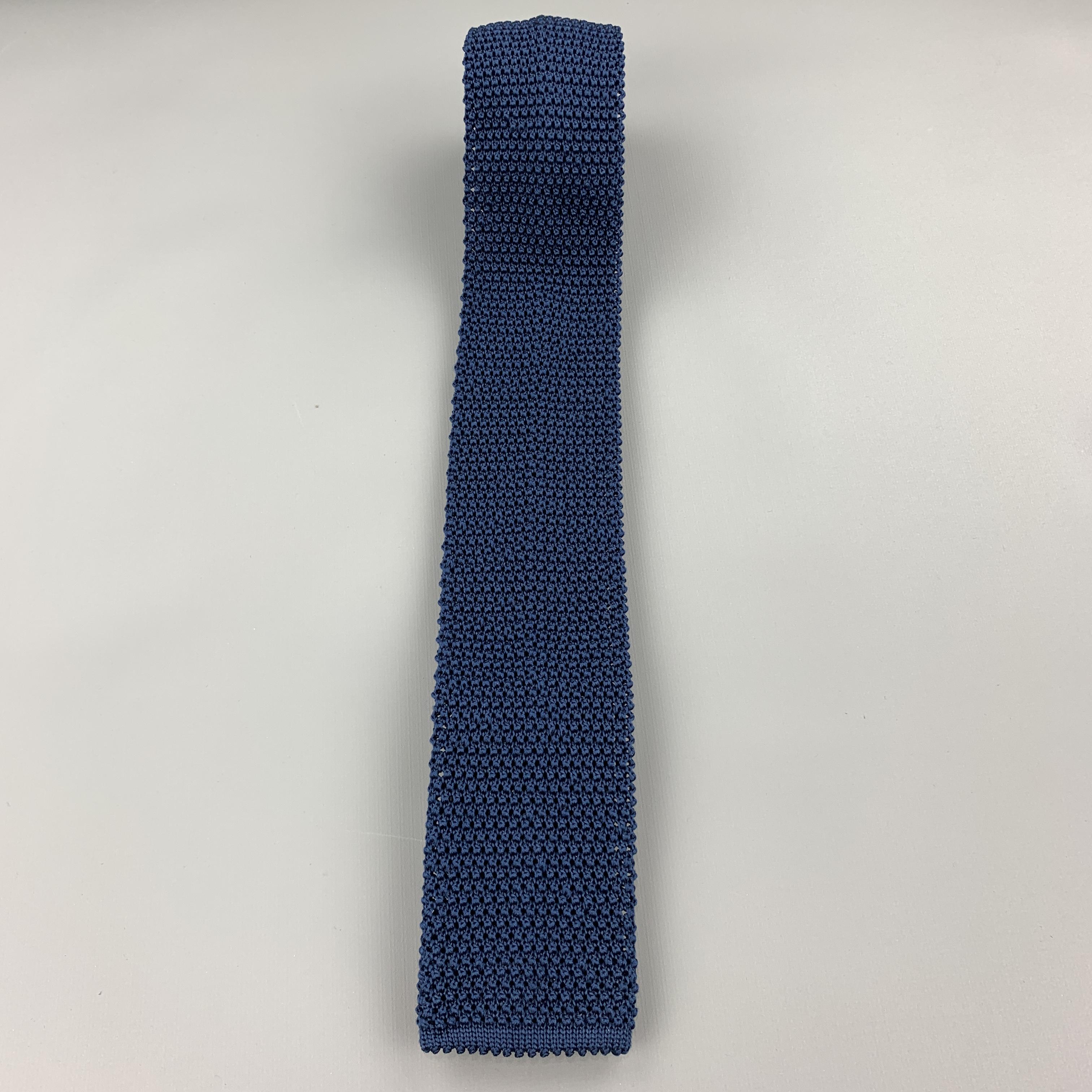 Purple CHARVET Silk Navy Textured Knit Tie