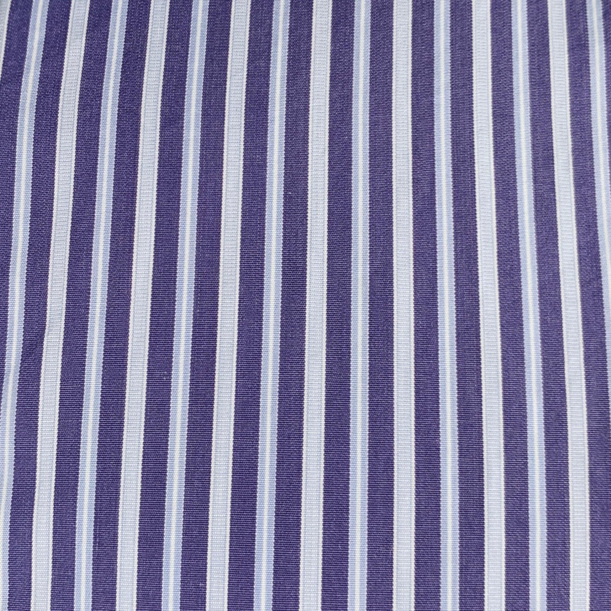 CHARVET long sleeve shirt in a blue and light blue cotton woven fabric featuring a stripe pattern, spread collar, and button closure. Made in France.Excellent Pre-Owned Condition. 

Marked:   40.5/16 

Measurements: 
 
Shoulder: 17 inches Chest: 45