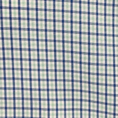 CHARVET Size M/L White Blue Green Checkered Cotton Long Sleeve Shirt