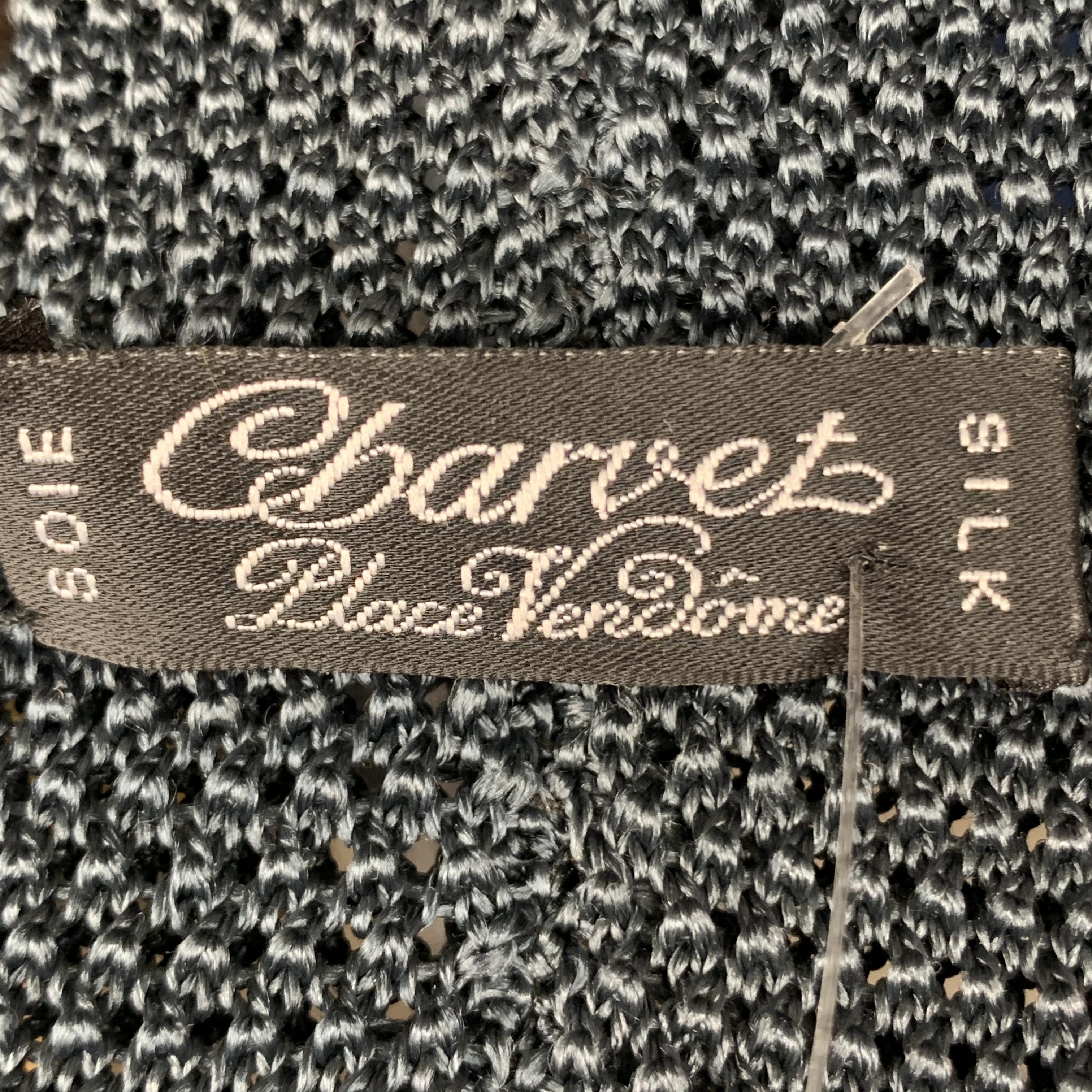 Men's CHARVET Teal Grey Textured Silk Knit Tie