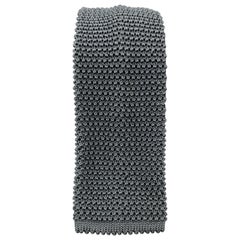 CHARVET Teal Grey Textured Silk Knit Tie