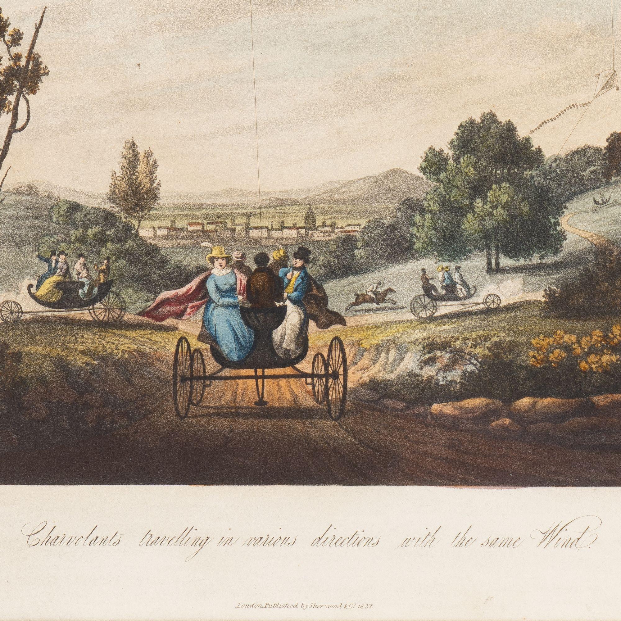 British Charvolents Travelling In Various Directions With the Same Wind by Colman, 1827 For Sale