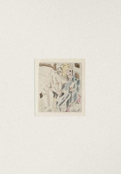 Erotische Szene – Radierung von Chas Laborde – 1920er Jahre