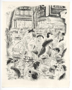 Vintage "Les Boulevards" original etching