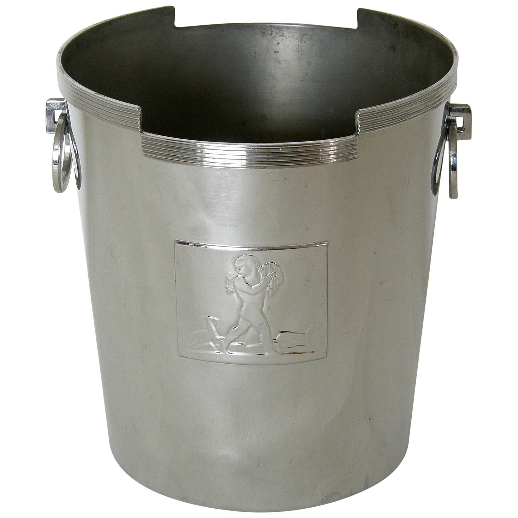 Chase Art Deco Chrom-Champagner-Eiskübel Lurelle Guild Rockwell Kent Design im Angebot