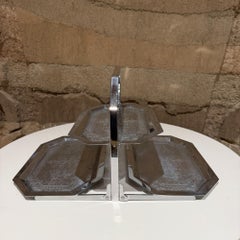 Chase Art Deco Chrome Triple-Tier Folding Snack Tray Fb Plated