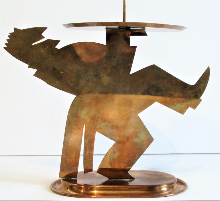 American Art Deco Copper Pretzel Man by Lurelle Guild for