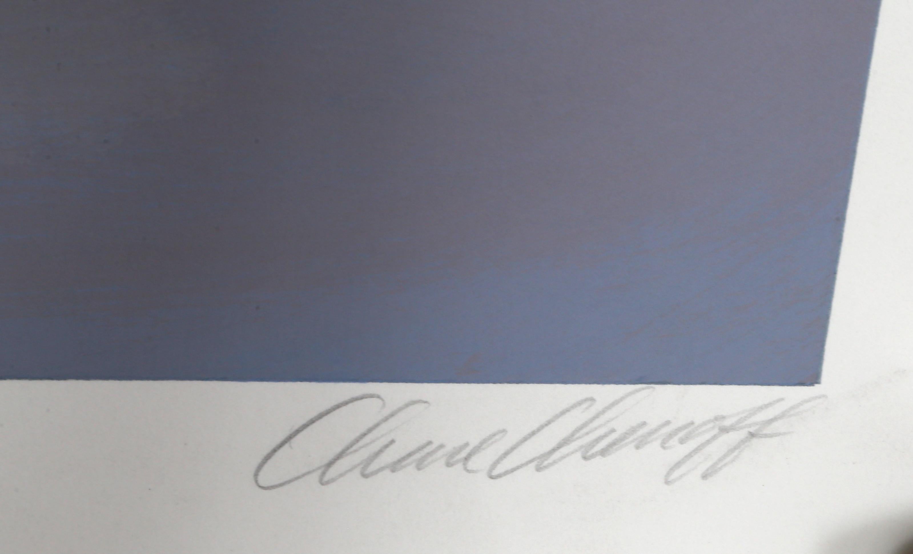 Lost Shadow de Chase Chen Chenoff, chinois/américain (1964)
Date : vers 1990
Sérigraphie, signée et numérotée au crayon.
Édition de l'EA 55
Dimensions : 95,25 cm x 114,3 cm (37,5 in. x 45 in.)