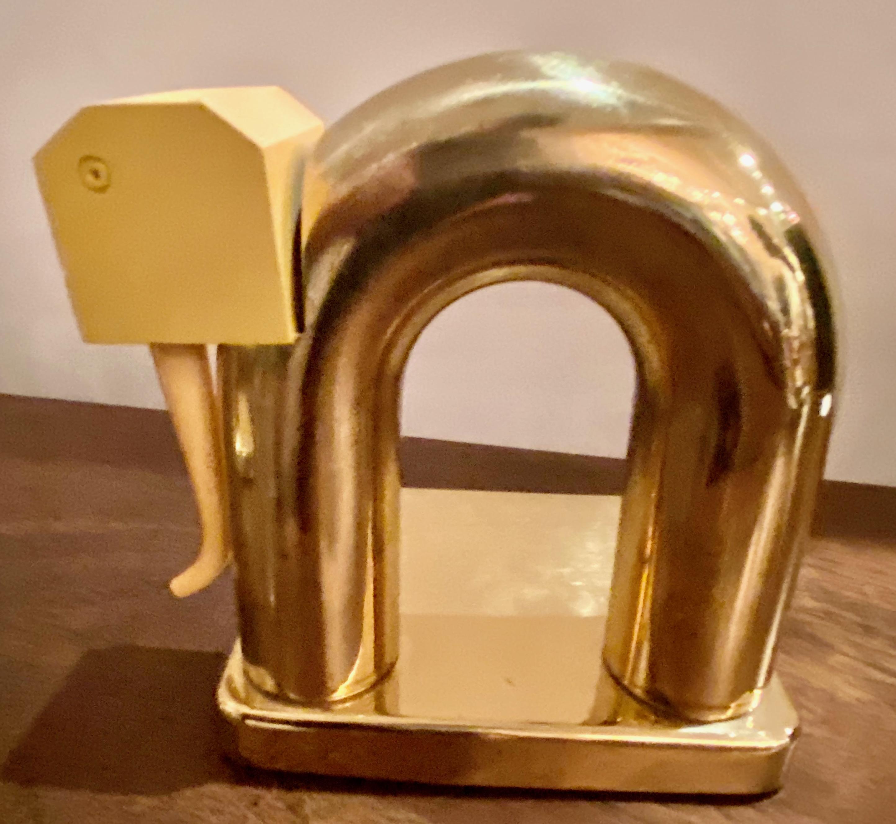 Chase Elephant Bookends by Walter Von Nessen In Good Condition In Oakland, CA